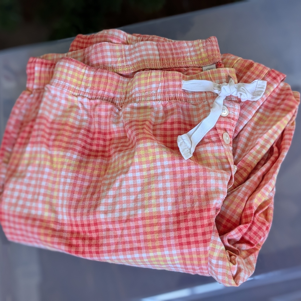 Gingham Checkered Bottoms - Pink and Yellow